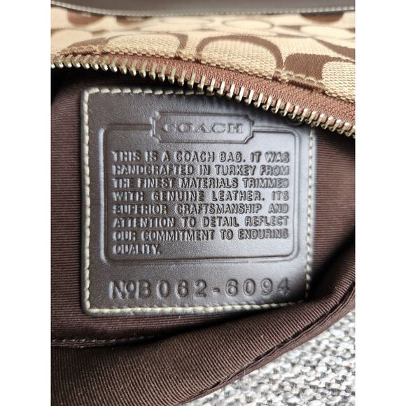 Coach Vintage Y2K Brown Demi Monogram Bag / Baguette 6094 Euc - Picture 7 of 13